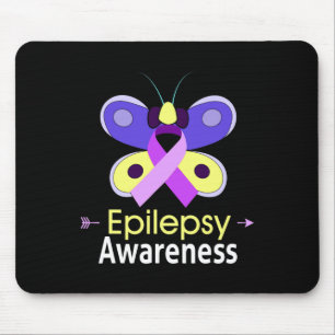 Tapis De Souris Papillon Purple Ribbon Epilepsie Support de sensib