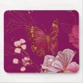 Tapis de souris Papillon Rose (Devant)