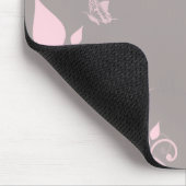 Tapis De Souris Papillon rose Mousepad floral (Coin)