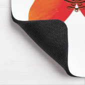 Tapis De Souris Papillon rouge orange avec votre nom (Coin)