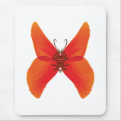 Tapis De Souris Papillon rouge orange avec votre nom (Devant)