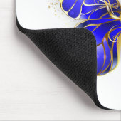 Tapis De Souris Papillon Saphir Fleur (Coin)