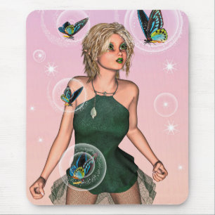 Tapis De Souris Papillon scintillant Fée Fantaisie Art