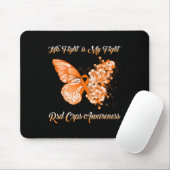 Tapis De Souris Papillon Son combat est mon combat Rsd Crps sensib (Avec souris)