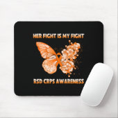 Tapis De Souris Papillon Son combat est mon combat Rsd Crps sensib (Avec souris)