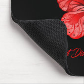 Tapis De Souris Papillon Son Combat Est Mon Combat Sensibilisation (Coin)