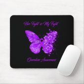 Tapis De Souris Papillon Son Combat Est Mon Combat Sensibilisation (Avec souris)