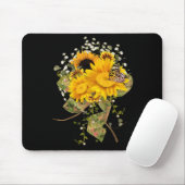 Tapis De Souris papillon sur le bouquet de tournesol (Avec souris)