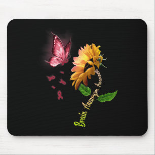 Tapis De Souris Papillon Tournesol Cerveau Aneurie Sensibilisation