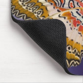 Tapis De Souris Papillon tropical aux fleurs violettes (Coin)