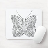 Tapis De Souris Papillon tropical inspiré de conception (Avec souris)