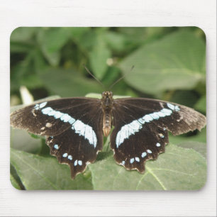 Tapis De Souris Papillon tropical noir et blanc Mousepad