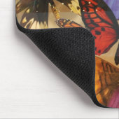 Tapis De Souris papillon tropical violet bordeaux orange (Coin)