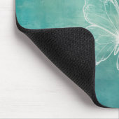 Tapis De Souris Papillon vert blanc (Coin)