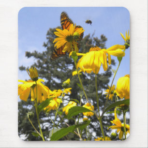 Tapis De Souris Papillons Abeilles N Tournesols mousepad