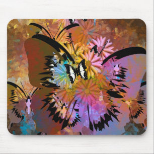 Tapis De Souris Papillons Abstraits