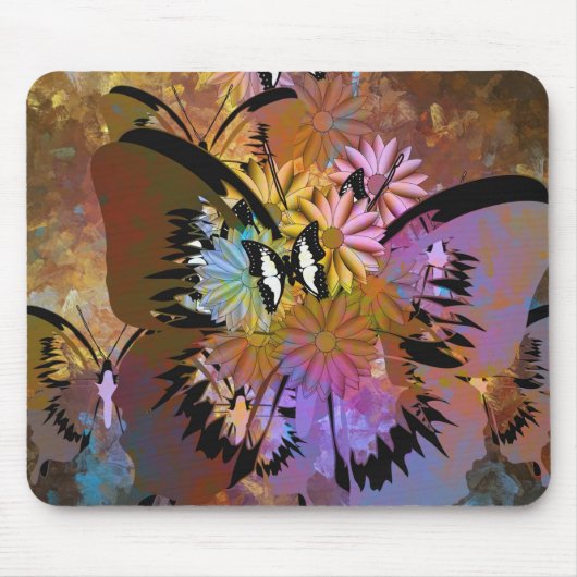 Tapis De Souris Papillons Abstraits (Devant)
