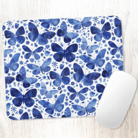Papillons Aquarelle Bleu