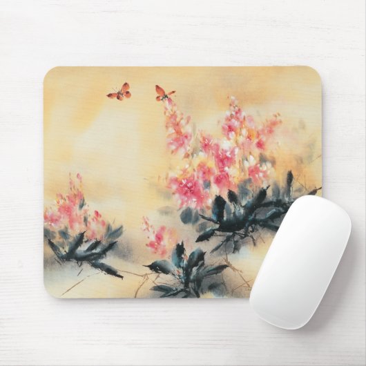 Tapis De Souris Papillons au printemps (Avec souris)