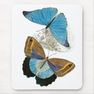 Tapis De Souris Papillons - Bleu