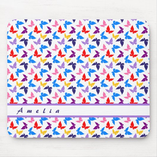 Tapis De Souris Papillons colorés (Devant)