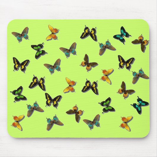 Tapis De Souris Papillons colorés Art (Devant)