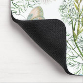 Tapis De Souris Papillons et dragons volent avec des fleurs (Coin)