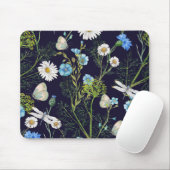Tapis De Souris Papillons et dragons volent avec des fleurs (Avec souris)