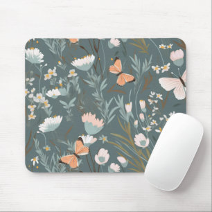 Tapis De Souris Papillons et Fleurs sauvages d'été