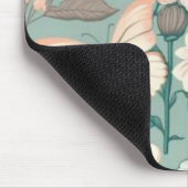 Tapis De Souris Papillons et fleurs vert clair déco (Coin)