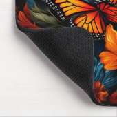 Tapis De Souris Papillons Monarques Et Beaux Fleurs sauvages (Coin)