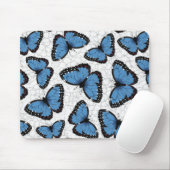 Tapis De Souris Papillons morpho bleu (Avec souris)