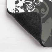Tapis De Souris Papillons noirs et blancs Mousepad (Coin)