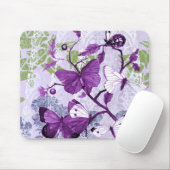 Tapis De Souris Papillons pourpres populaires (Avec souris)