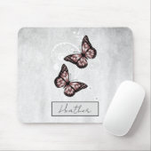 Tapis De Souris Papillons rose brillant (Avec souris)