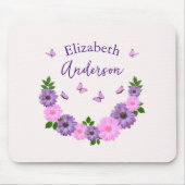 Tapis De Souris Papillons rose et pourpre (Devant)