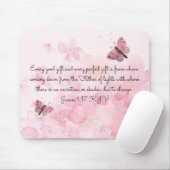 Tapis De Souris Papillons roses (Avec souris)