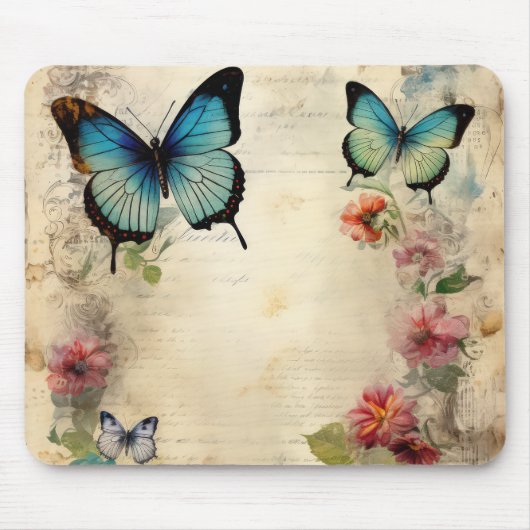 Tapis De Souris "Papillons rustiques" (Devant)