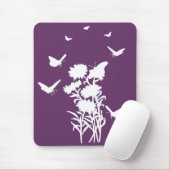 Tapis De Souris Papillons Silhouette Mousepad (Avec souris)