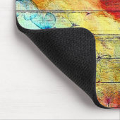 Tapis De Souris Papillons sur un bois rustique coloré (Coin)