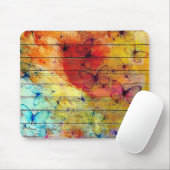 Tapis De Souris Papillons sur un bois rustique coloré (Avec souris)