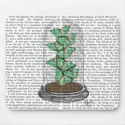 Tapis De Souris Papillons verts dans Bell Jar 2 (Devant)