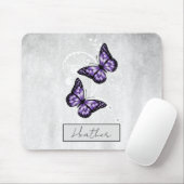 Tapis De Souris Papillons violets brillants (Avec souris)