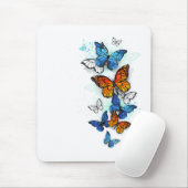 Tapis De Souris Papillons volants Morpho et Monarch (Avec souris)