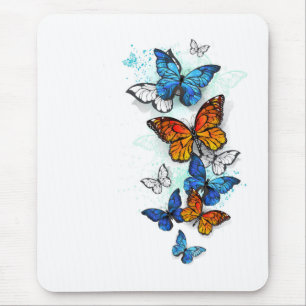 Tapis De Souris Papillons volants Morpho et Monarch