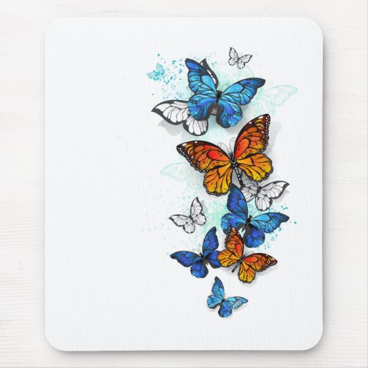 Tapis De Souris Papillons volants Morpho et Monarch (Devant)