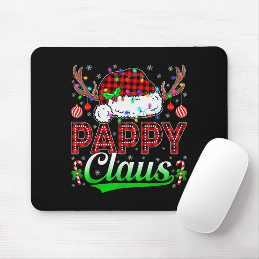 Tapis De Souris Pappy Claus Christmas Lights Matching Family Xmas  (Avec souris)