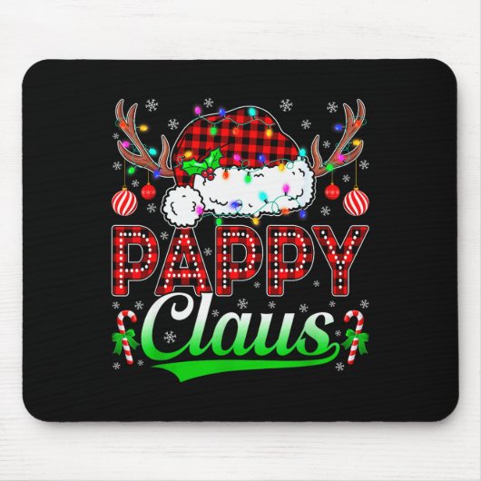 Tapis De Souris Pappy Claus Christmas Lights Matching Family Xmas  (Devant)