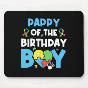 Tapis De Souris Papy du garçon d'anniversaire Puzzle de sensibilis