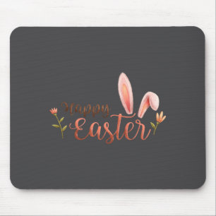 Tapis De Souris Pâques élégant joyeux Tygraphie Oreilles de lapin